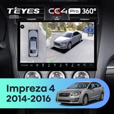 Штатная магнитола Teyes CC4 Pro 360 8/128 Subaru Impreza 4 (2014-2016) (11")